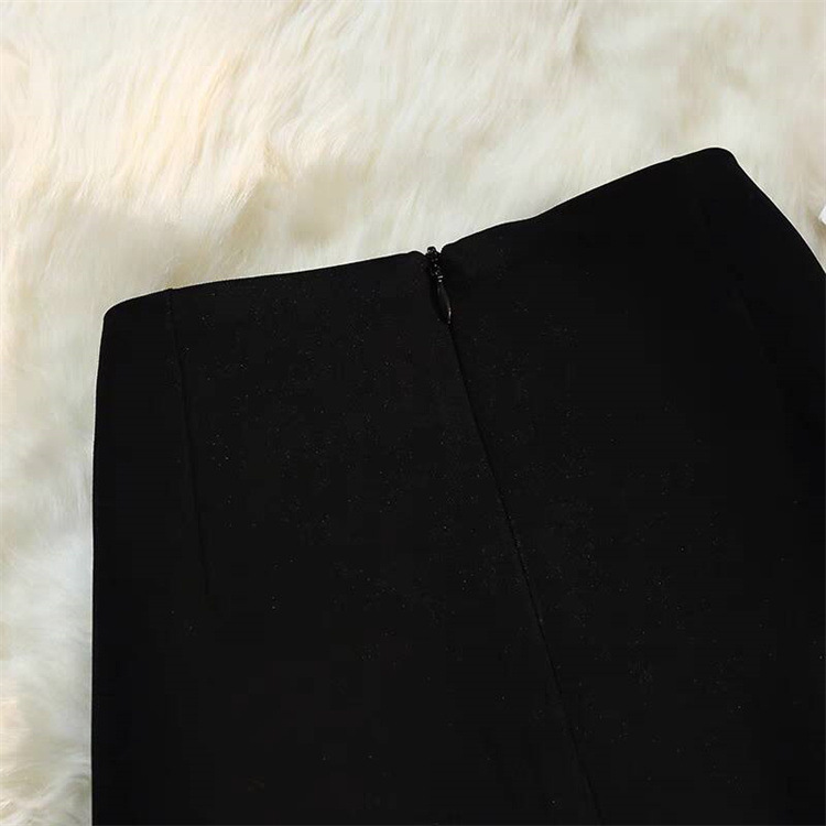 西装半身裙女中长款直筒裙垂坠感夏季2025小个子通勤风开叉包臀裙详情12