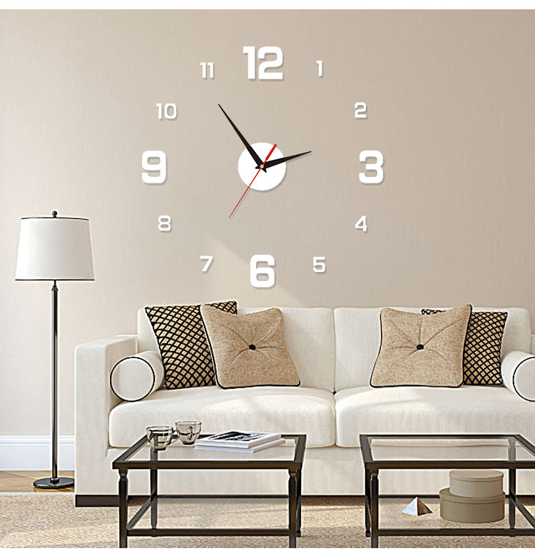 European-style simple large-sized luminous silent clock diy three-dimensional digital wall clock for living room and bedroom digital wall clock pic 23