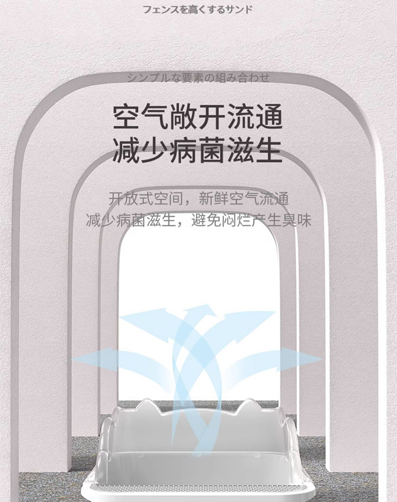 Pet supplies: Extra-large open anti-splash cat toilet, extra-large cat litter box, semi-enclosed cat litter box pic 7