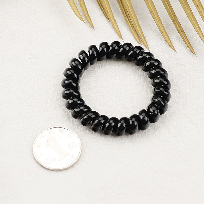 Japanese and Korean telephone line hair ties, seamless black, large and small phone lines, hair ties, rubber bands, hair ties, thin styles pic 9