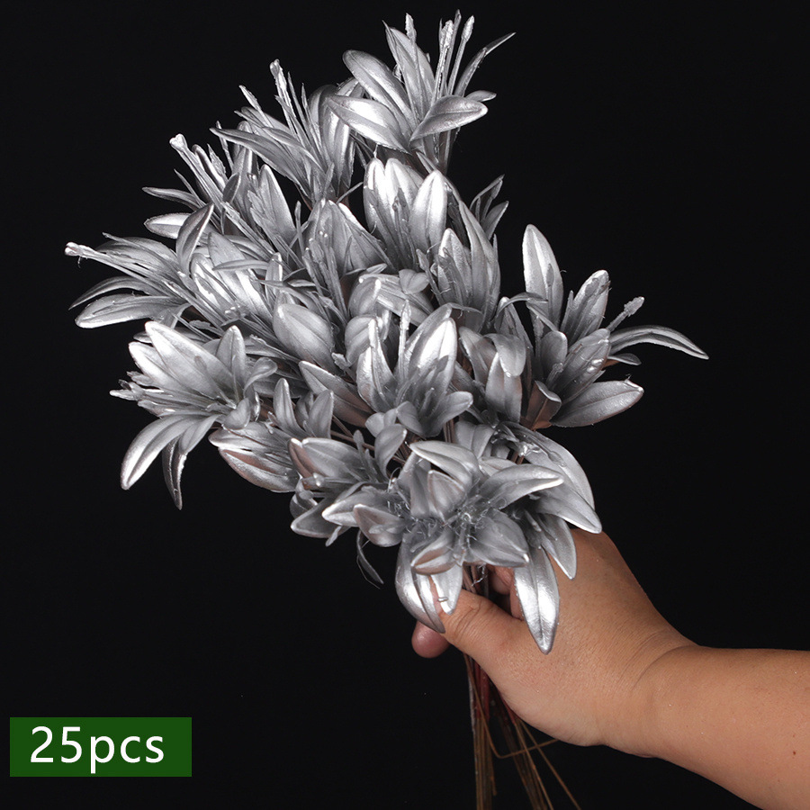 仿真发财果红果浆果银杏叶金色年宵花尤加利diy插花装饰摄影道具详情6