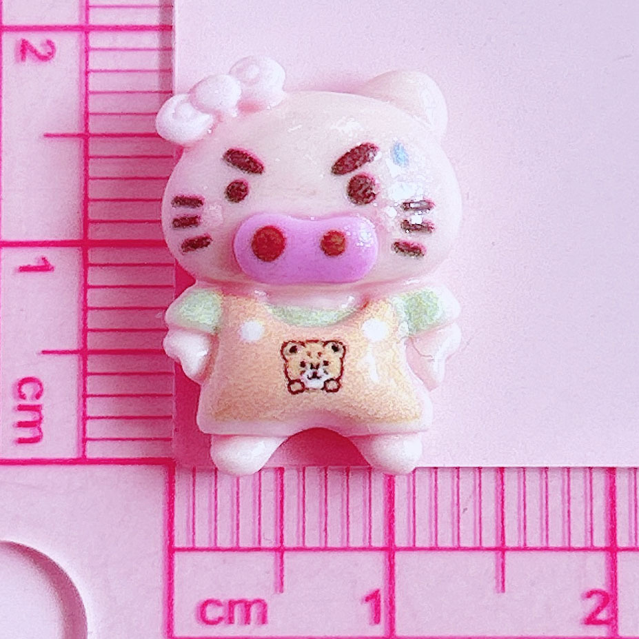 Cute and chubby little pig accessories, diy resin jewelry, hair clips, hair bands, key pendants, shoe buckles and accessories pic 13