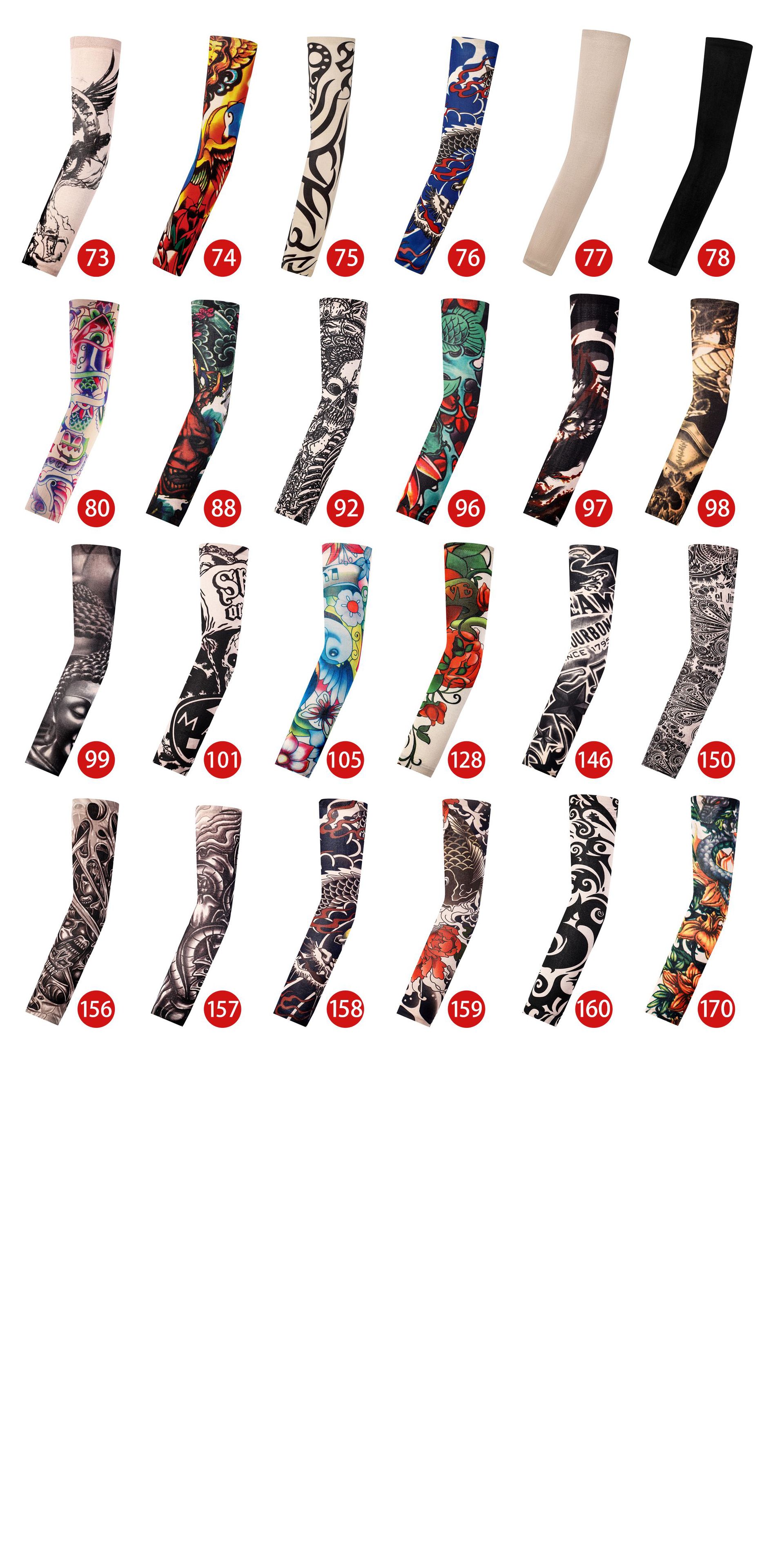 花臂纹身袖套无缝款户外骑行刺青防晒袖套骑行纹身袖套可选色详情6