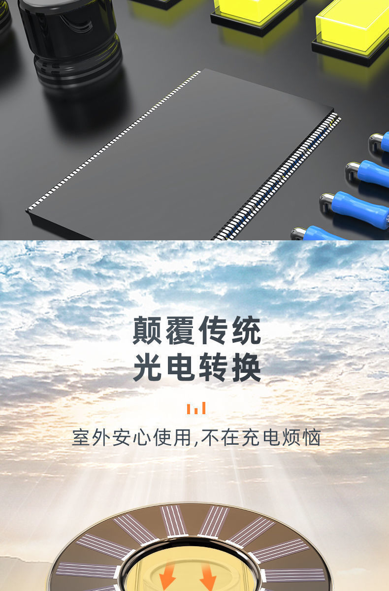 Solar charging bulb, emergency power outage, night market stall, household LED ultra-bright energy-saving foldable football lamp A pic 7