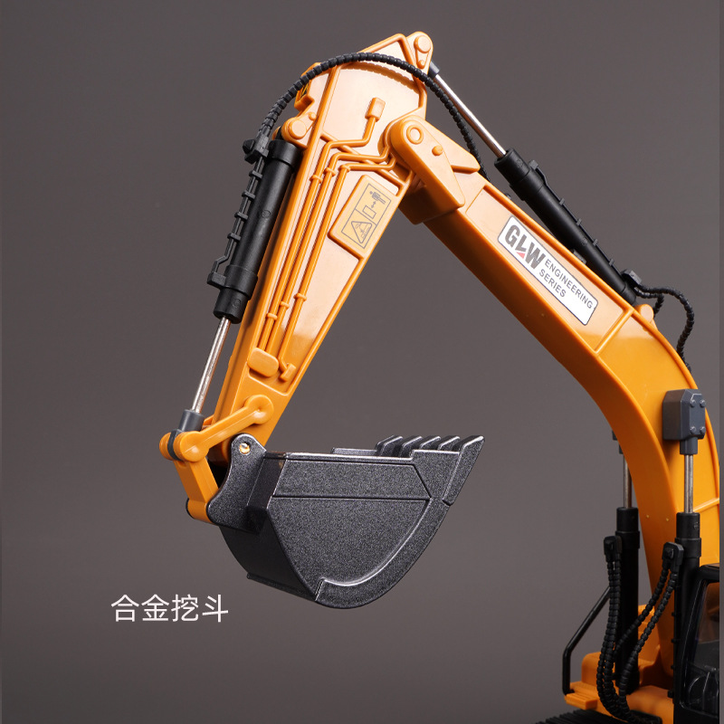 钢力威大号1:40合金挖掘机玩具声光男孩模型车仿真履带工程车模型详情4