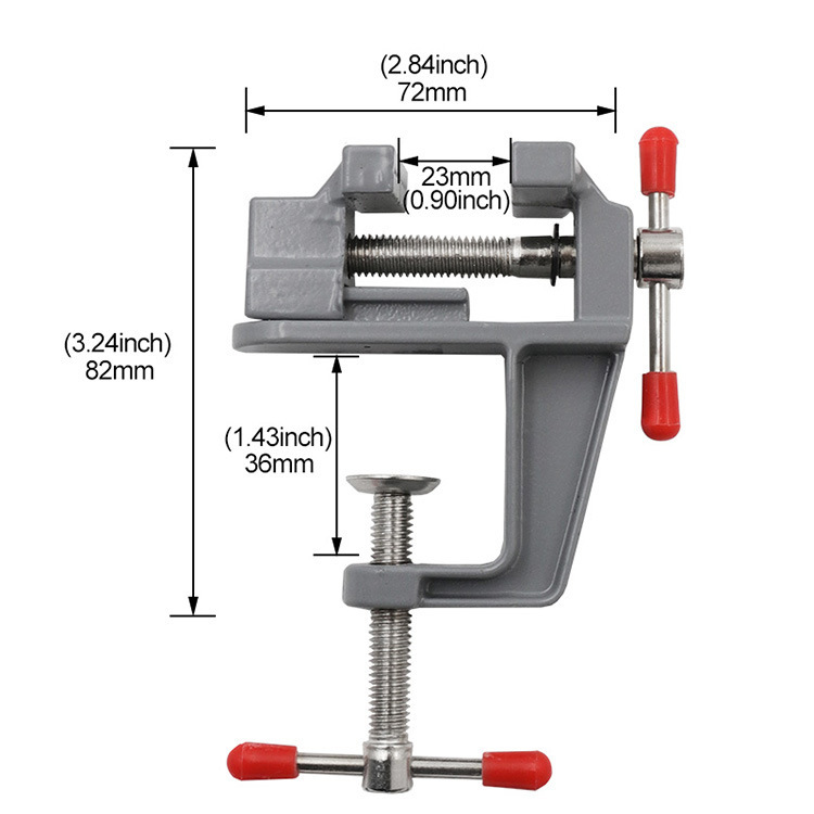 Mini aluminum alloy table vise DIY tools, mini table vise, bench vise, table vise, small bench vise fixing tools pic 4