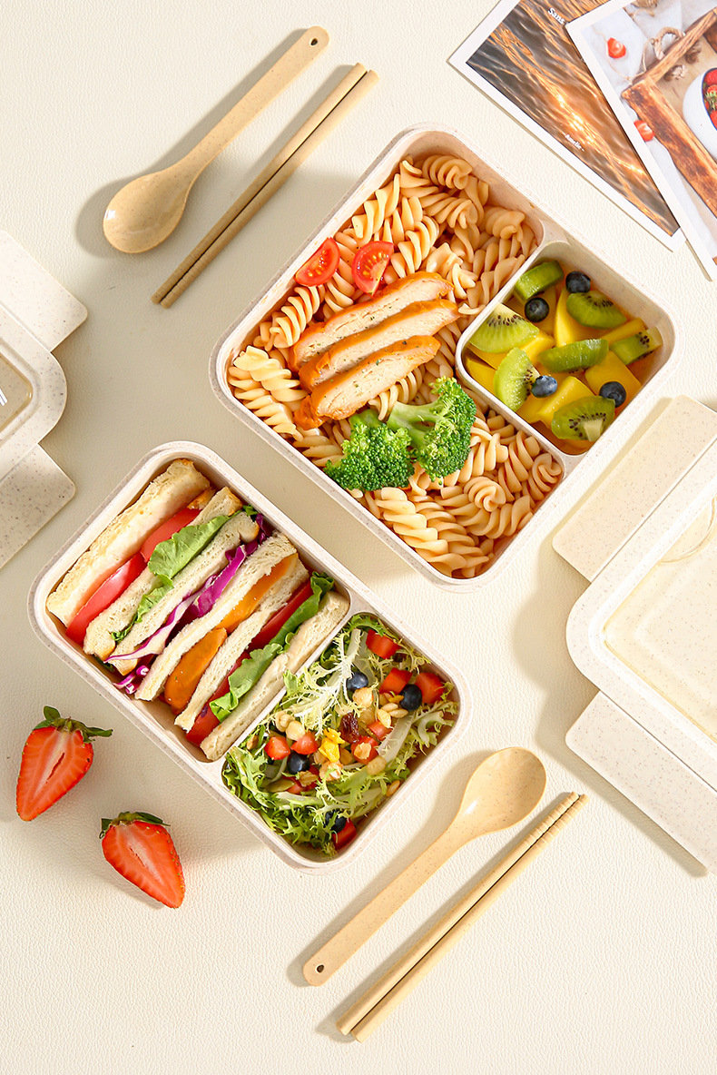 饭盒可进微波炉上班族便当盒女生轻食减脂分隔午餐盒学生lunchbox详情5