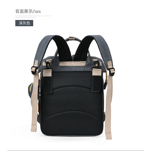 跨境专供高级感妈咪包大容量轻便母婴床包挂童车多功能手提双肩包详情42