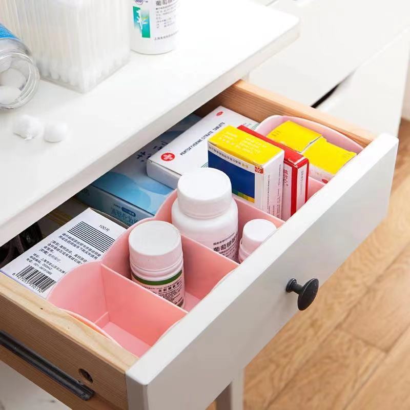 Uncovered underwear small compartment sock storage box, household plastic classification and organization box pic 2