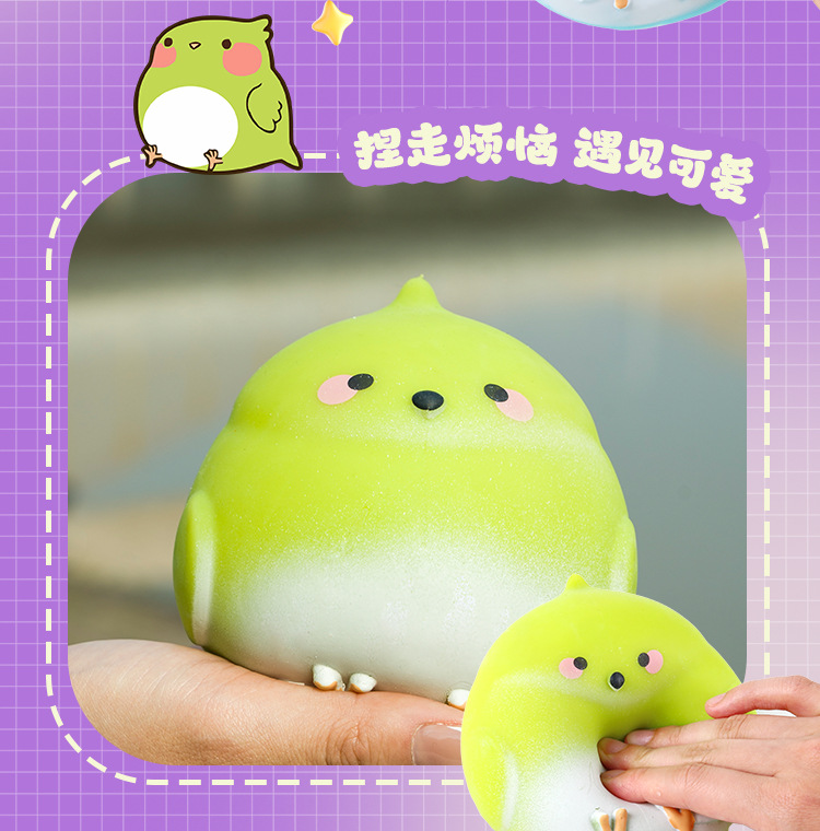 Fatty Parrot Squeeze Fun Stress-relieving Toy, stress-relieving squeeze toy, soft silicone rubber, children pic 6