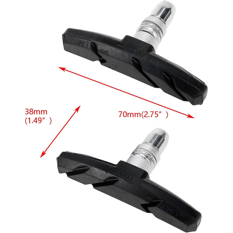 Bicycle brake pads with hexagonal nut washers, anti-slip and noise-free mountain bike V-brake leather accessory set pic 5