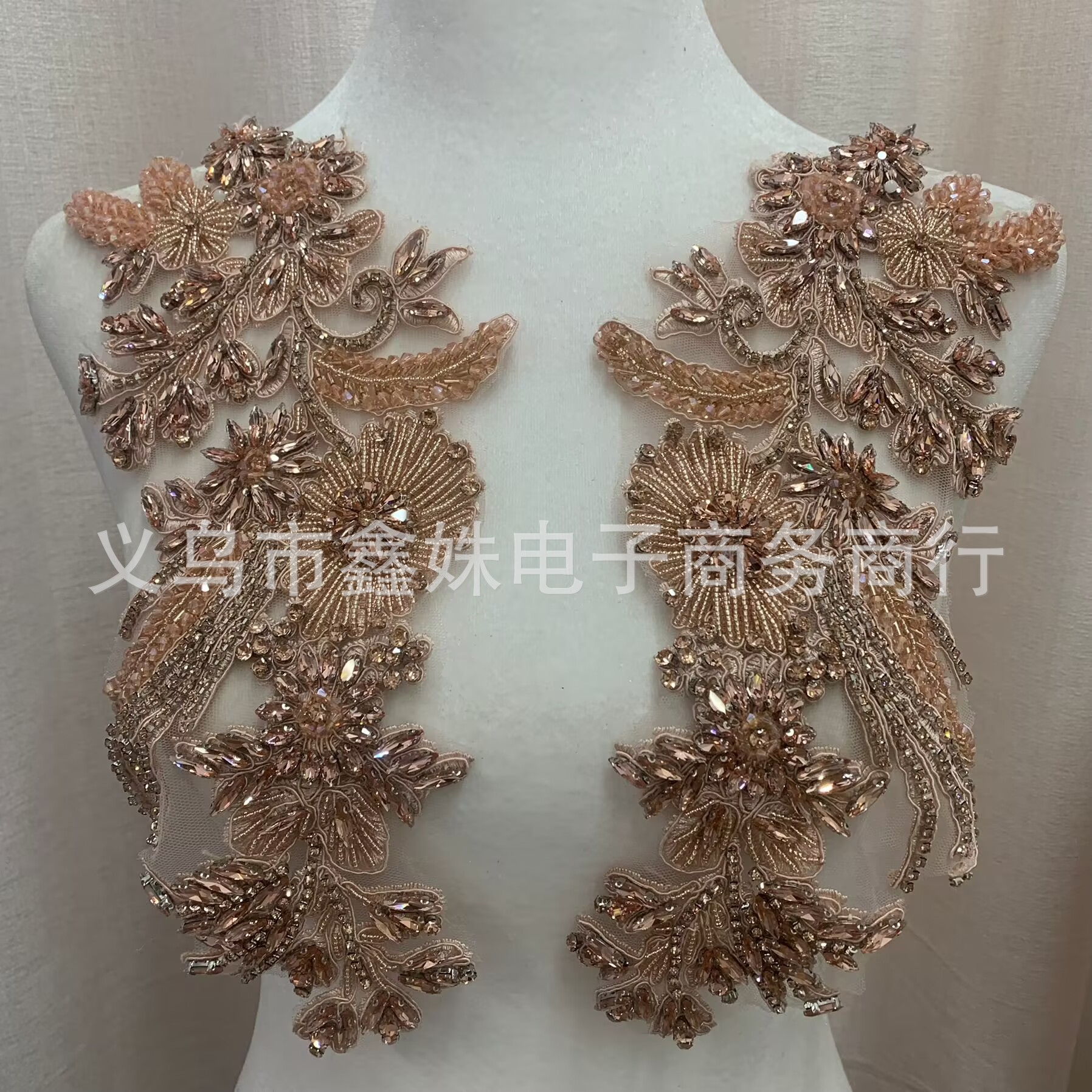 全新手工麦穗钉珠钉钻珠绣服装配饰详情4