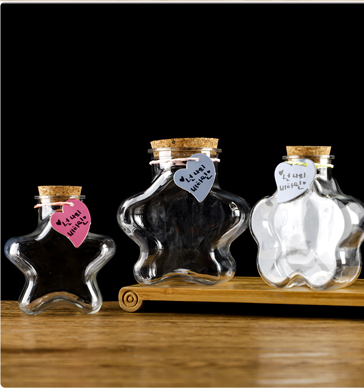 高颜值透明木塞许愿瓶加厚星空星云瓶彩虹漂流幸运星塑料瓶礼品装详情14