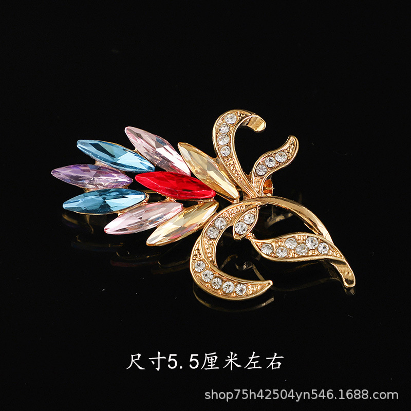 韩版质感胸针女高级感合金胸花轻奢小众镶钻固定防走光别针大衣饰详情20