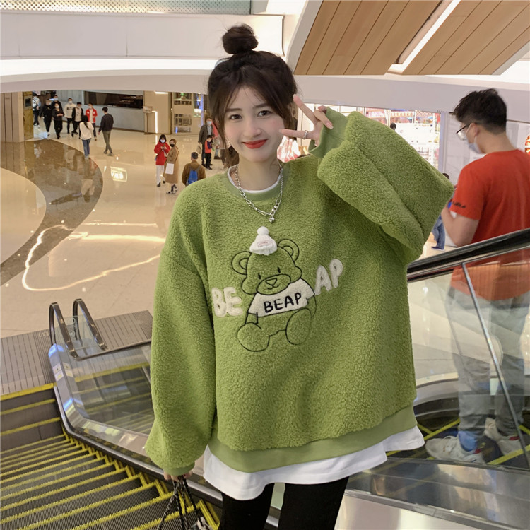 Here are two new autumn 2024 embroidered loose long-sleeved sweatshirts for women pic 8