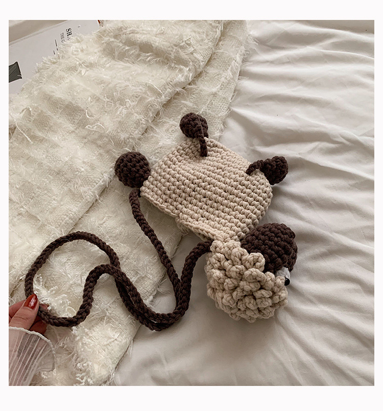 手工编织包包diy针织毛线包可爱卡通小羊编织包单肩斜挎包女成品详情18