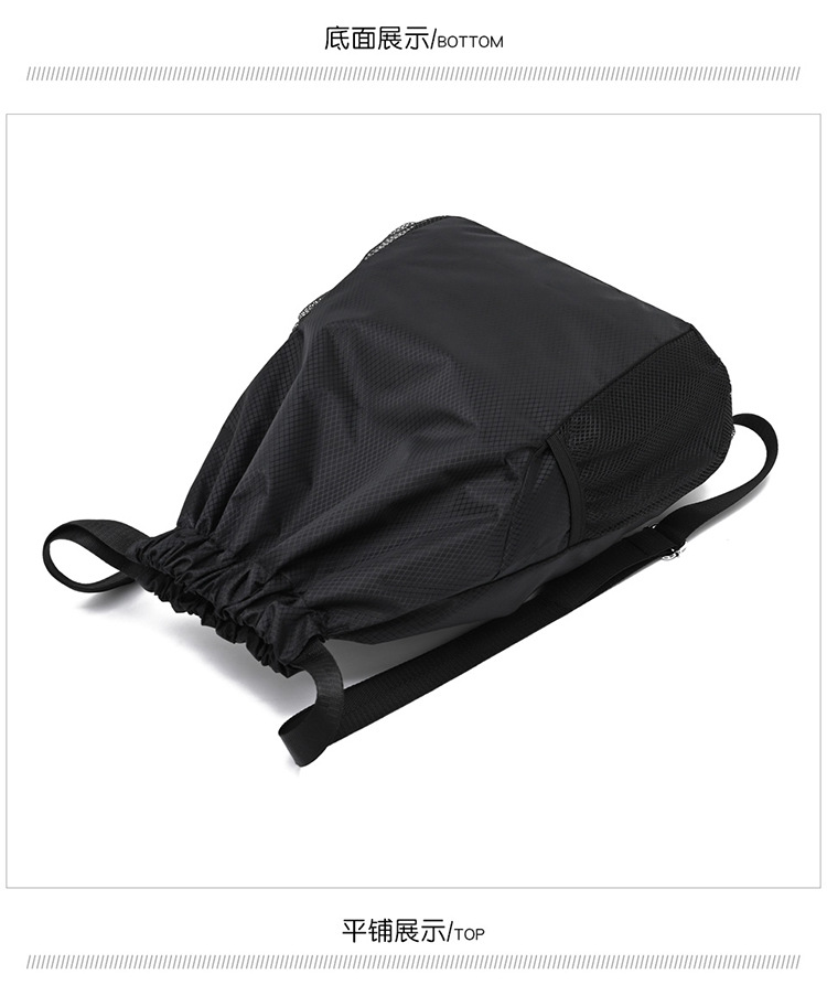 定LOGO束口袋双肩包男女2022新款背包大容量抽绳健身运动篮球包详情32