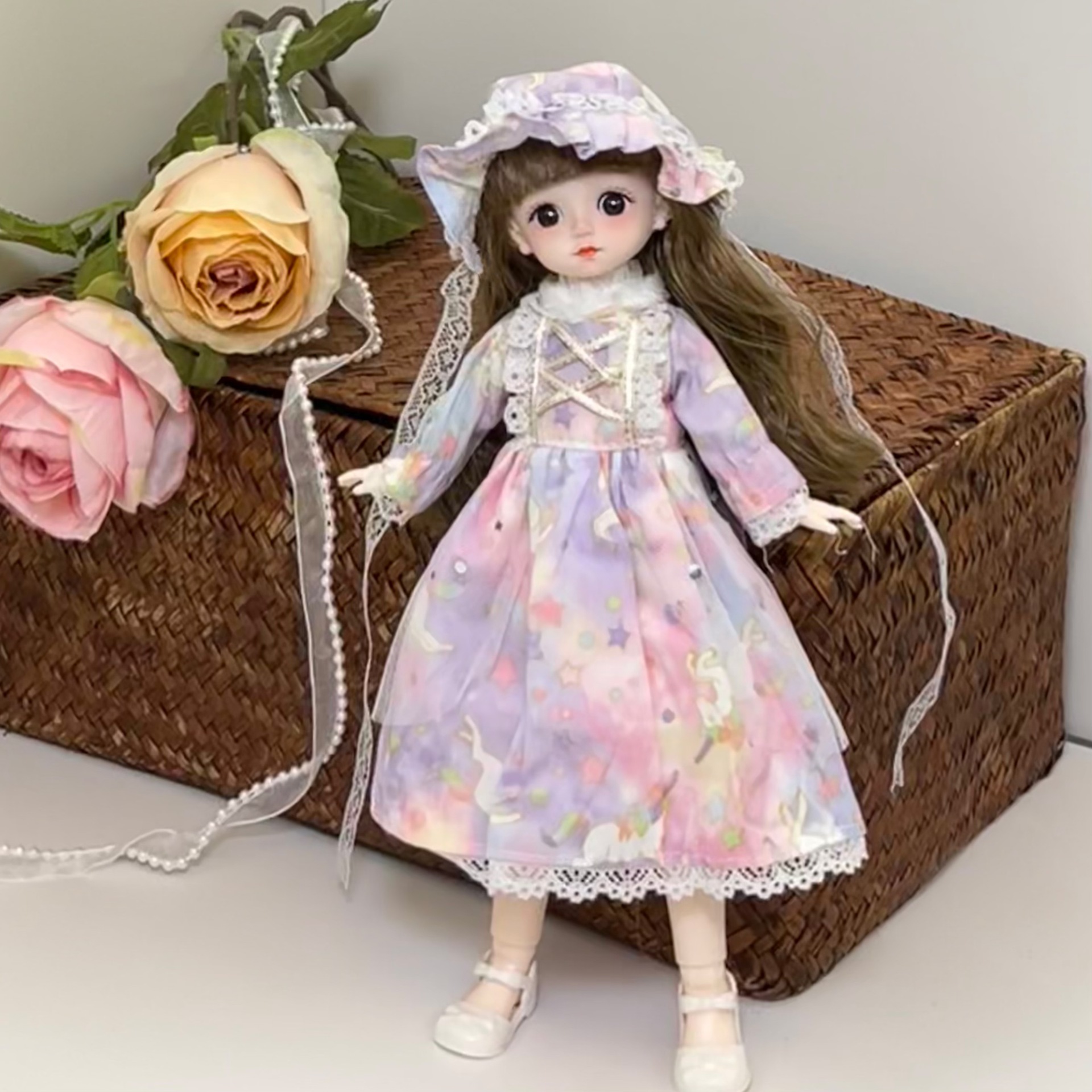 换装30cm洋娃娃公仔女孩衣服小公主玩具套装6分娃衣bjd人偶网红款详情7