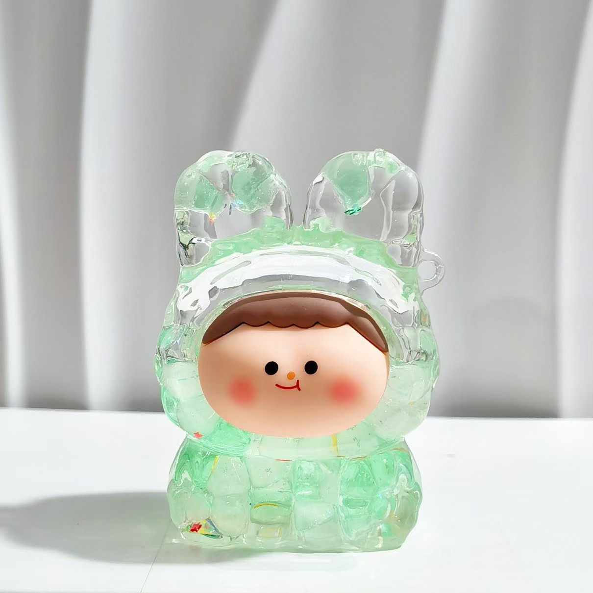 抖音爆款莉莉丝萌粒感化入油流沙夜光卡通钥匙扣潮玩小摆件工艺品礼品装饰详情11