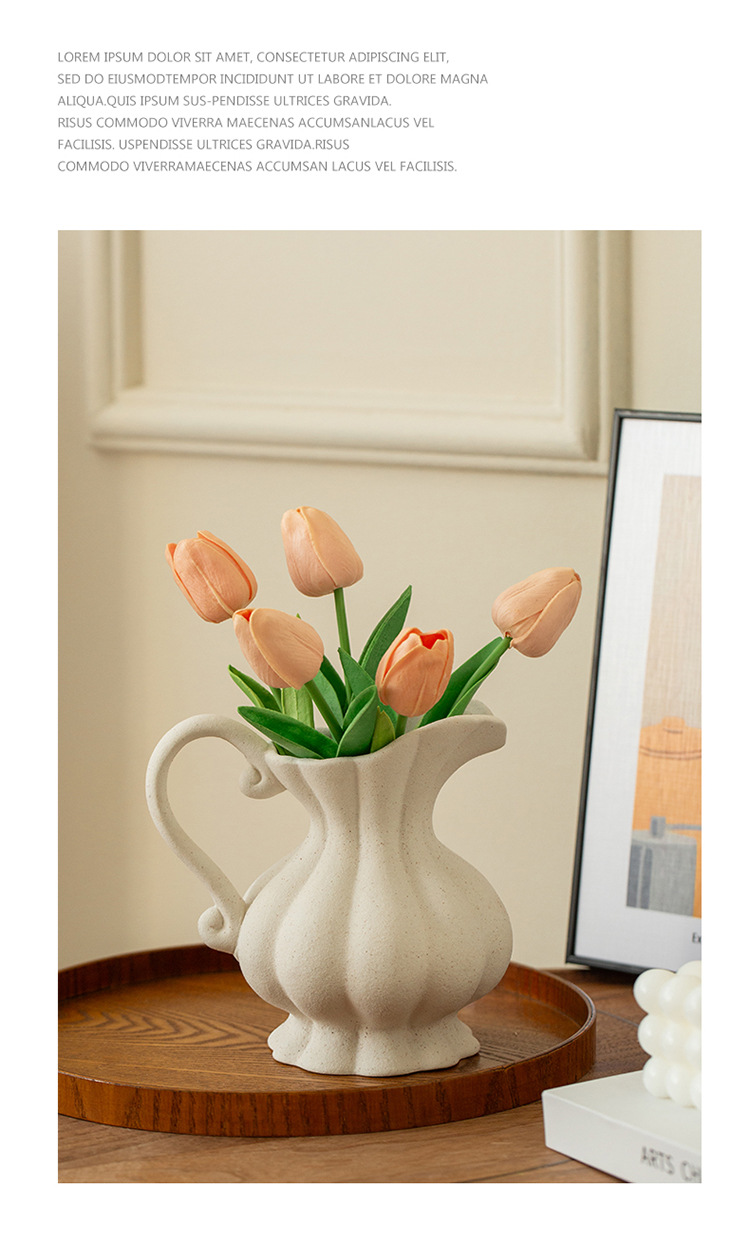 2026 new style white ceramic vase, three or two plastic empty wine bottles, ceramic glass vase, small wine bottles pic 8