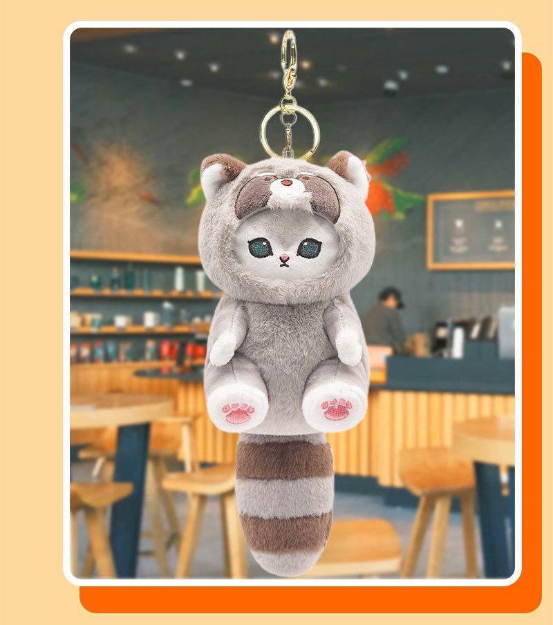mofusand Shark Cat plush toy, cute cartoon plush doll pendant, birthday gift pic 2