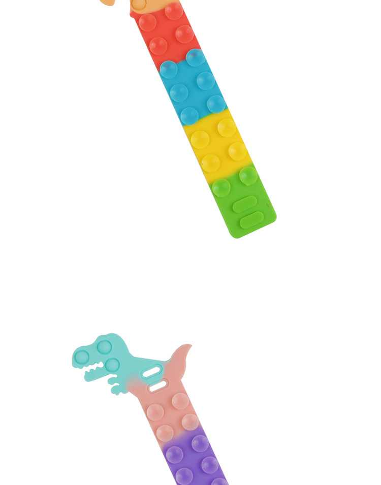 Science and education cross-border stress-relieving toys: Dinosaur Magic Suction Cup, Silicone Unicorn Bracelet, Stress-relieving Silicone Sheet series pic 8