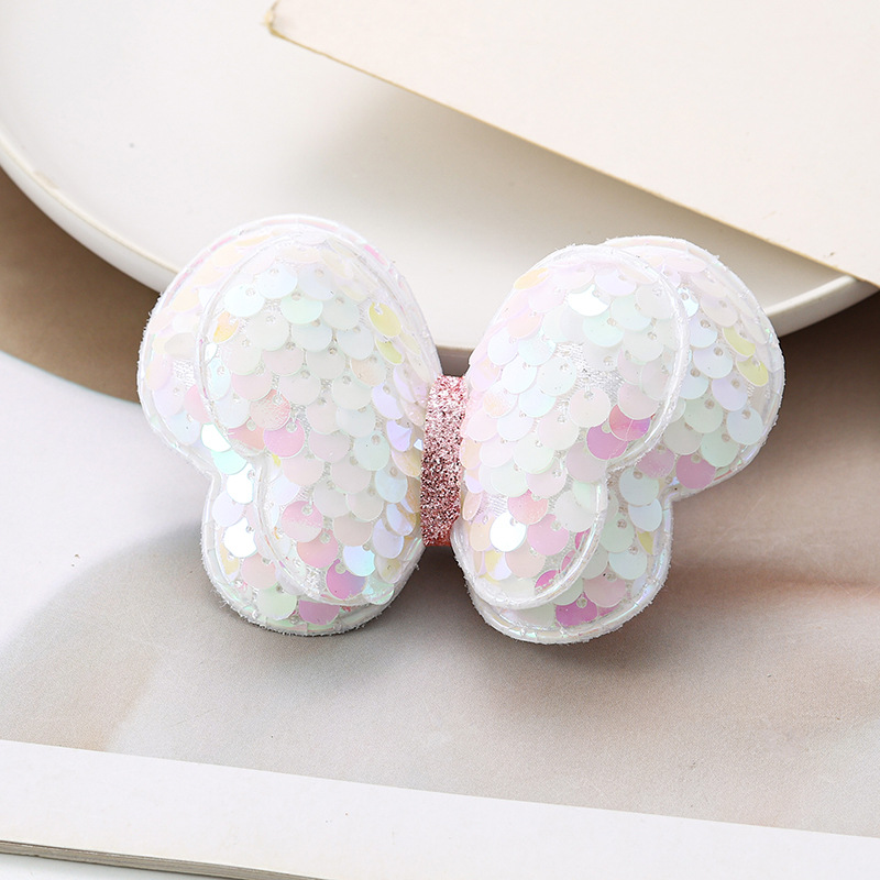 2025新款亮片蝴蝶发绳儿童发圈蝴蝶结扎高马尾头绳女孩橡皮筋头饰详情14