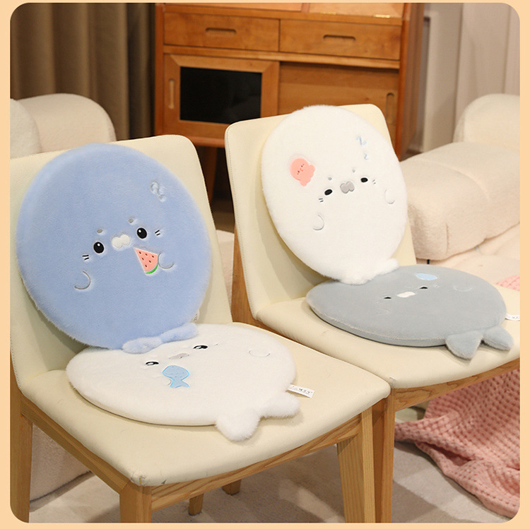 Original Chan Baby Seal memory foam seat cushion, cartoon plush cushion, office sitting chair cushion, farting cushion pic 9