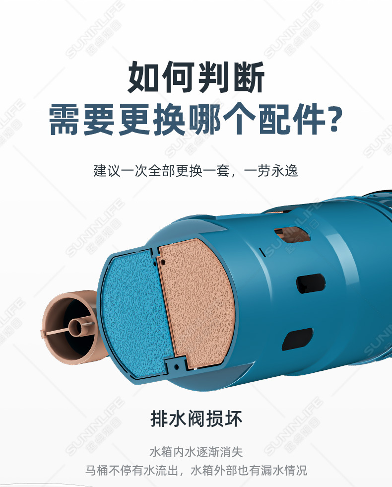 吸塑洁具马桶水箱配件进水阀坐便器排水阀马桶下水连体高压套装详情6