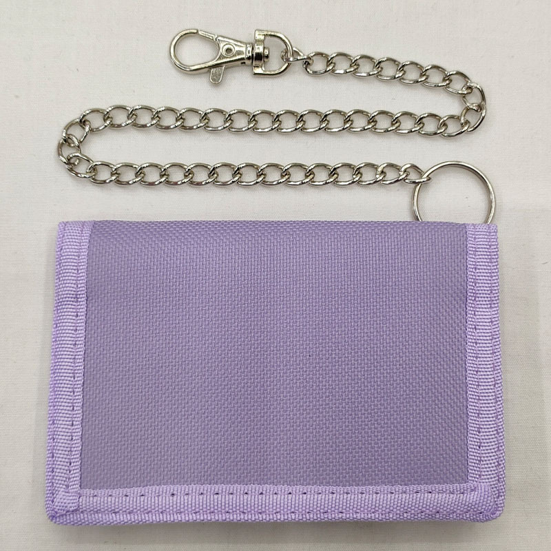 折叠防盗链条男士零钱包 跨境黑色三折小钱夹 拉链钥匙扣卡位钱袋详情12