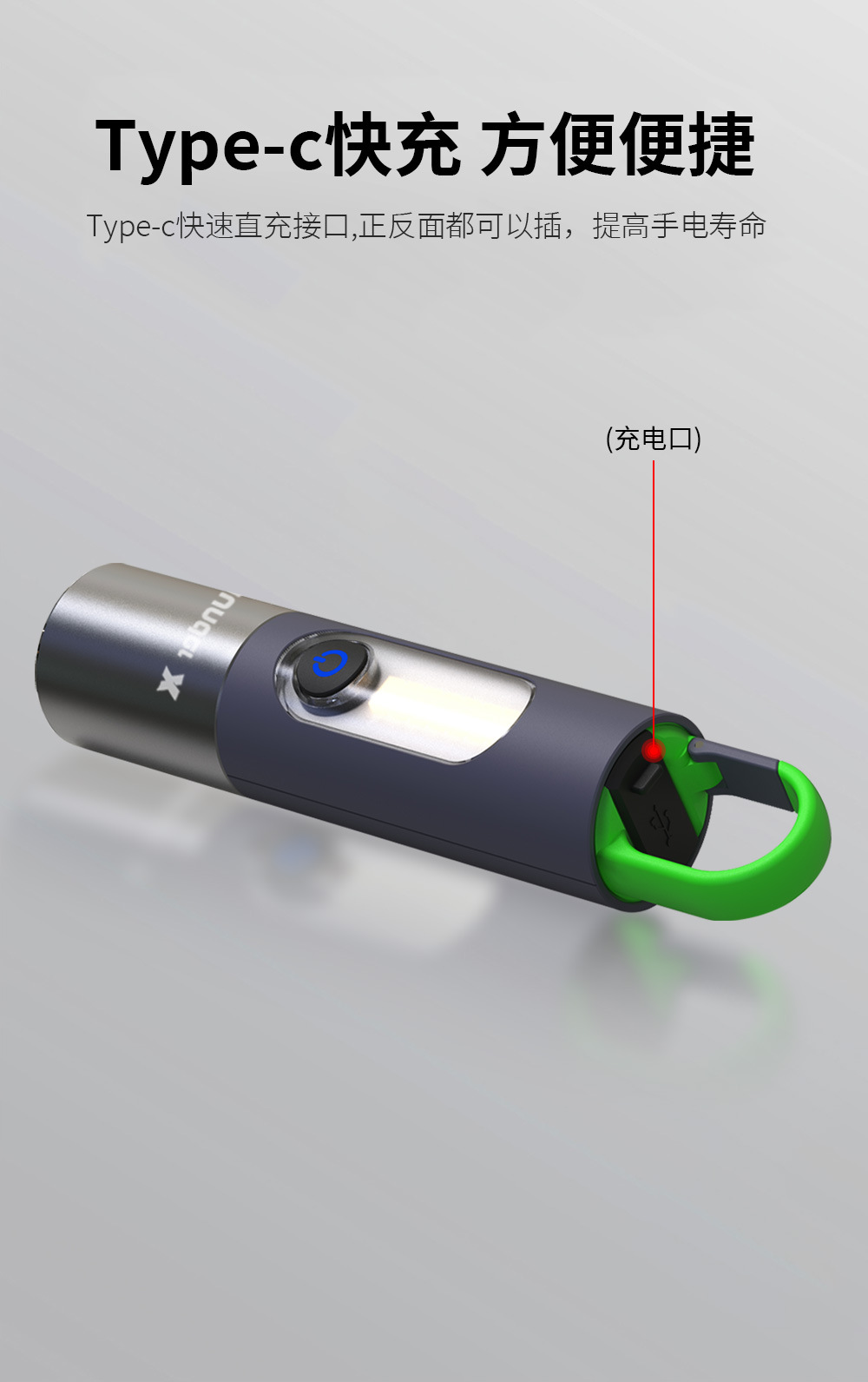 跨境新款强光手电筒户外多功能远射照明手电白激光工作侧灯详情39