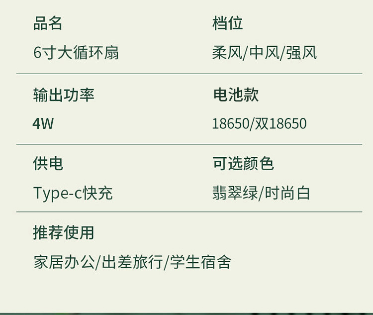 usb小风扇充电式锂电池办公室桌面学生宿舍三档调节轻音大风力详情11