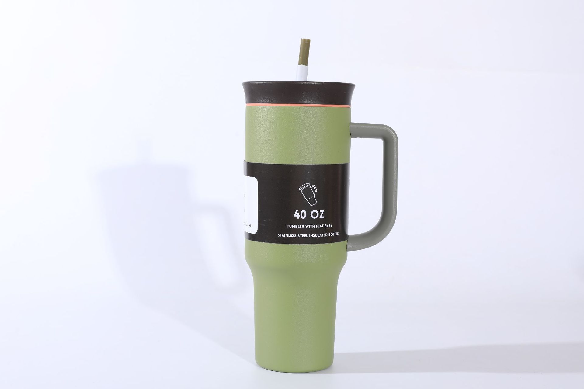 New cross-border 304 stainless steel insulated cup with handle, 40oz large capacity outdoor straw ice cube cup, daily necessities pic 6