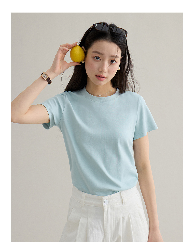 【 Blockbuster B: Super Comfortable Double-collar T-shirt with Upgraded Fabric 】 Spring short-sleeved T-shirt pic 41
