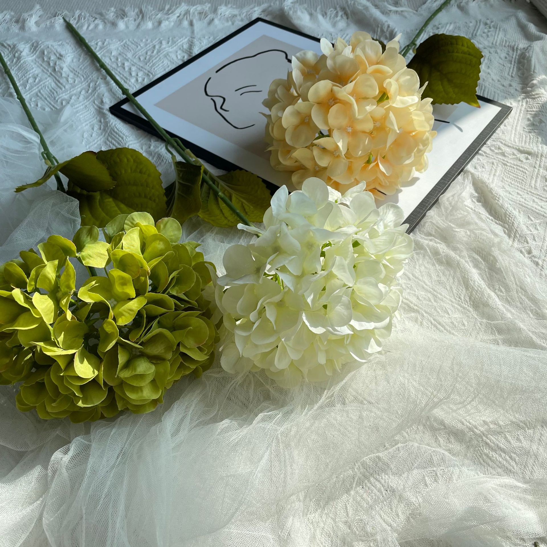 DIY single hydrangea artificial flower, wedding macarons, hydrangea wall, wedding decoration items, road guide, arch flower arrangement pic 4