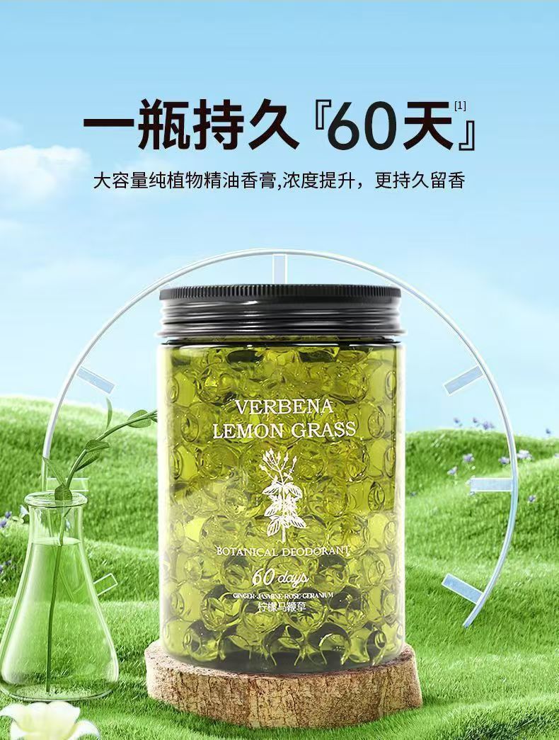 Crystal Bead Deodorizing Aroma Diffuser, bedroom and bathroom air freshener, long-lasting fragrance, Freesia, Camellia, car pic 19
