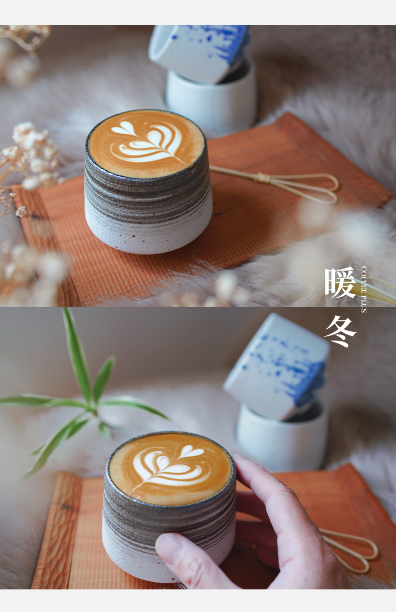 陶瓷杯咖啡杯手冲咖啡分享杯拉花拿铁咖啡杯澳白杯简约日系详情12
