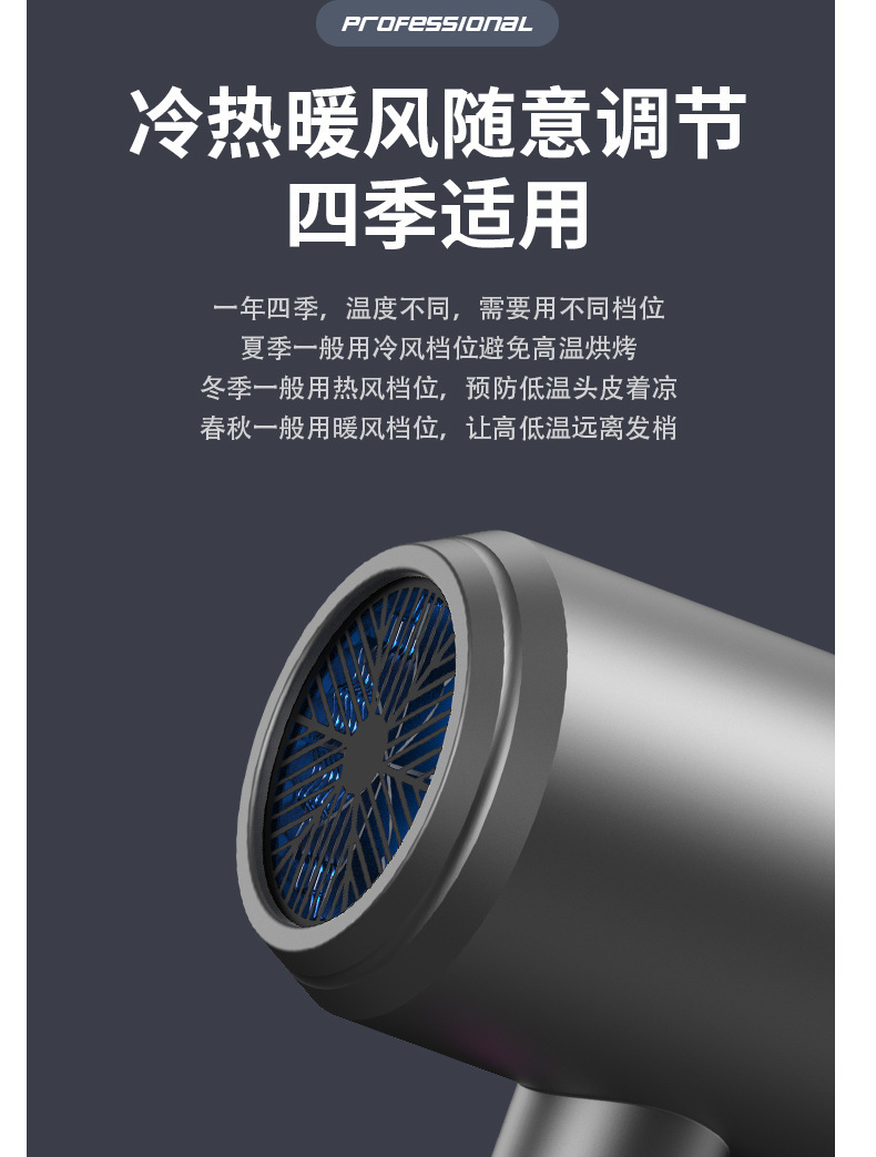 2024新款大功率电吹风机负离子护发理发店廊家用学生宿舍速干静音详情21