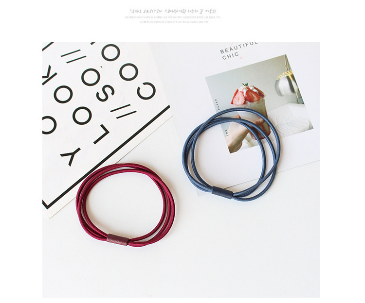 高弹力皮筋发圈 黑色三合一连接头绳扎头发女发饰厂家直销详情105