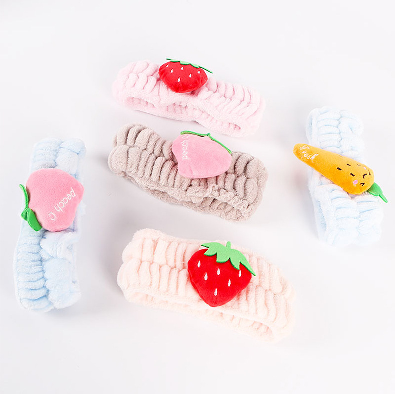 水果系列发带 萌宠可爱洗脸洗漱化妆简约束发带发箍详情1