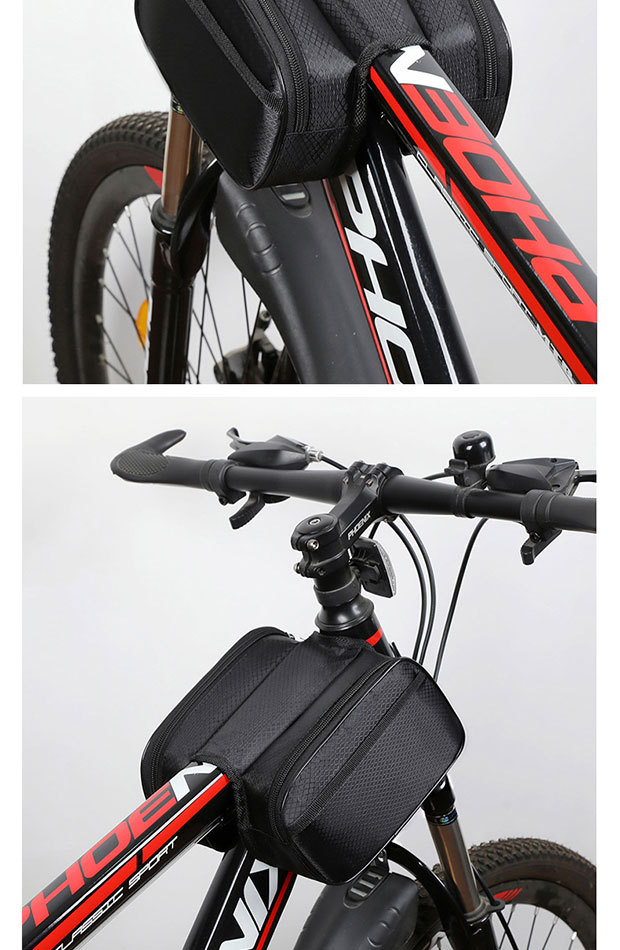 Bicycle bag, front beam bag, mountain bike bag, mobile phone top tube bag, waterproof hanging bag, cycling equipment accessories saddle bag pic 9