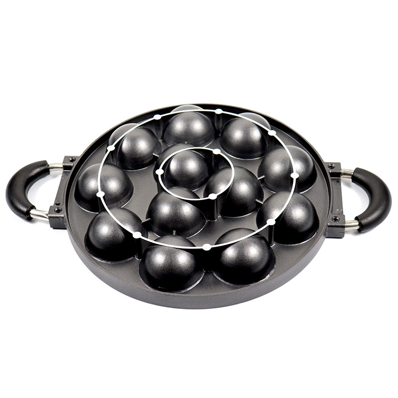 egg cake mould 12-hole 15-hole round aluminum die-cast cake mold egg pan non-stick cake baking DIY mold pic 3