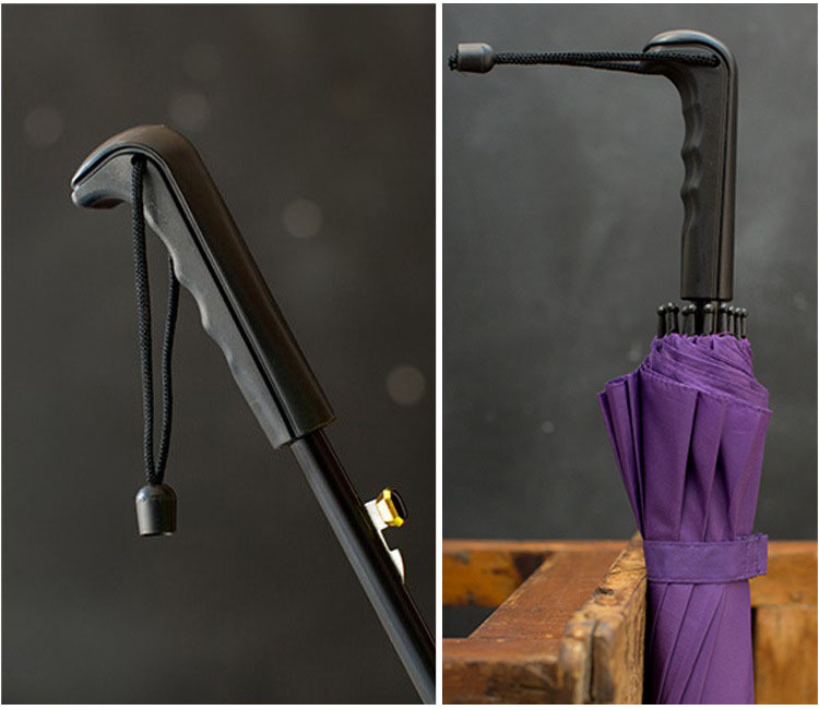 批发16K韩国创意碰击布彩虹伞长柄直杆自动雨伞广告伞可做LOGO详情7