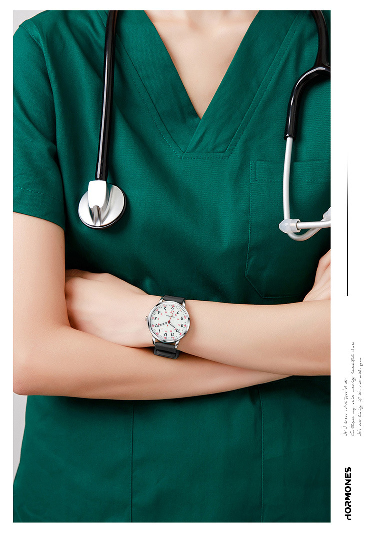 IBSO Nurse quartz watch with silicone strap, luminous, waterproof, large digital, a best-selling cross-border e-commerce product pic 5