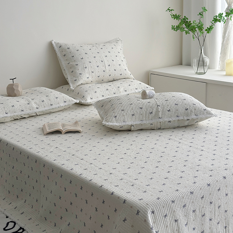 Lisa series, a three-piece set of all-cotton high-temperature sand-washed cotton bed cover, is skin-friendly, breathable and suitable for all seasons pic 73