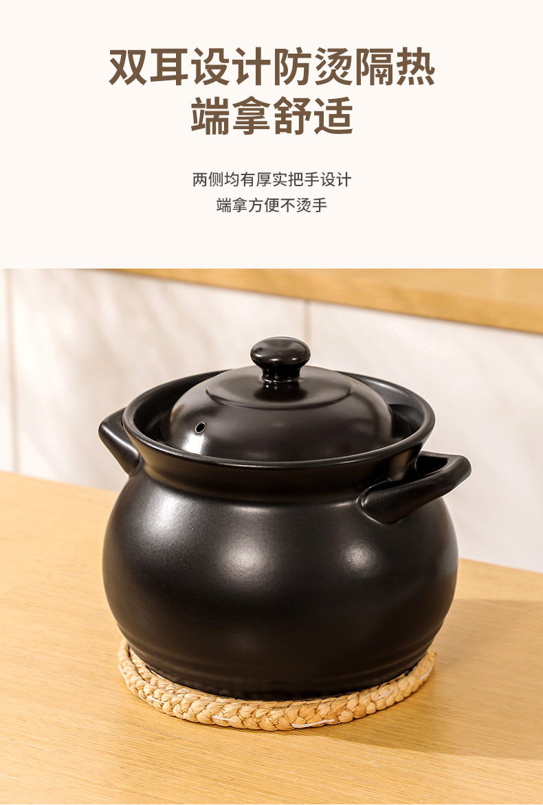 Carefully selected commercial high-temperature resistant large-capacity ceramic soup POTS, Chinese herbal stew POTS, clay pot POTS, household gas stoves, and clay pot wholesale pic 17