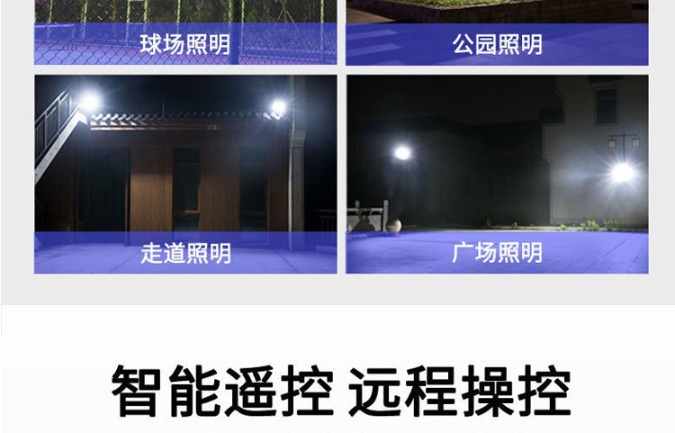 太阳能投光灯一拖二天黑自动亮户外庭院灯超亮照明家用新农村路灯详情42