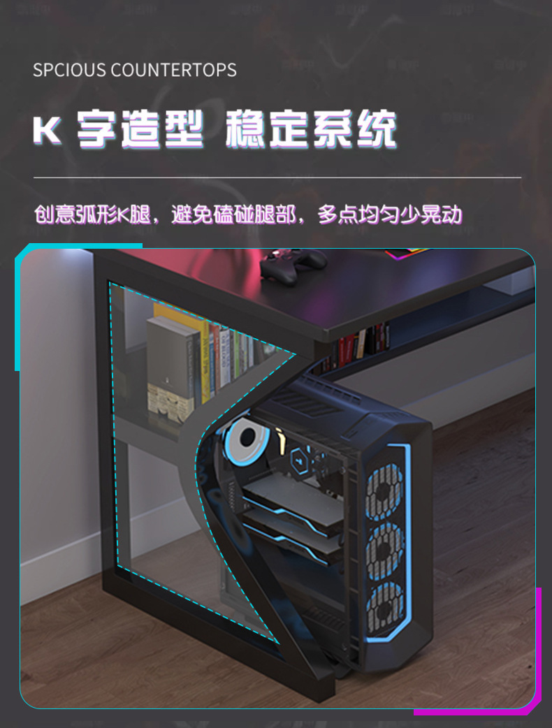 Computer desk, desktop desk, simple and modern office desk, home writing desk, bedroom simple e-sports desk, student desk pic 7