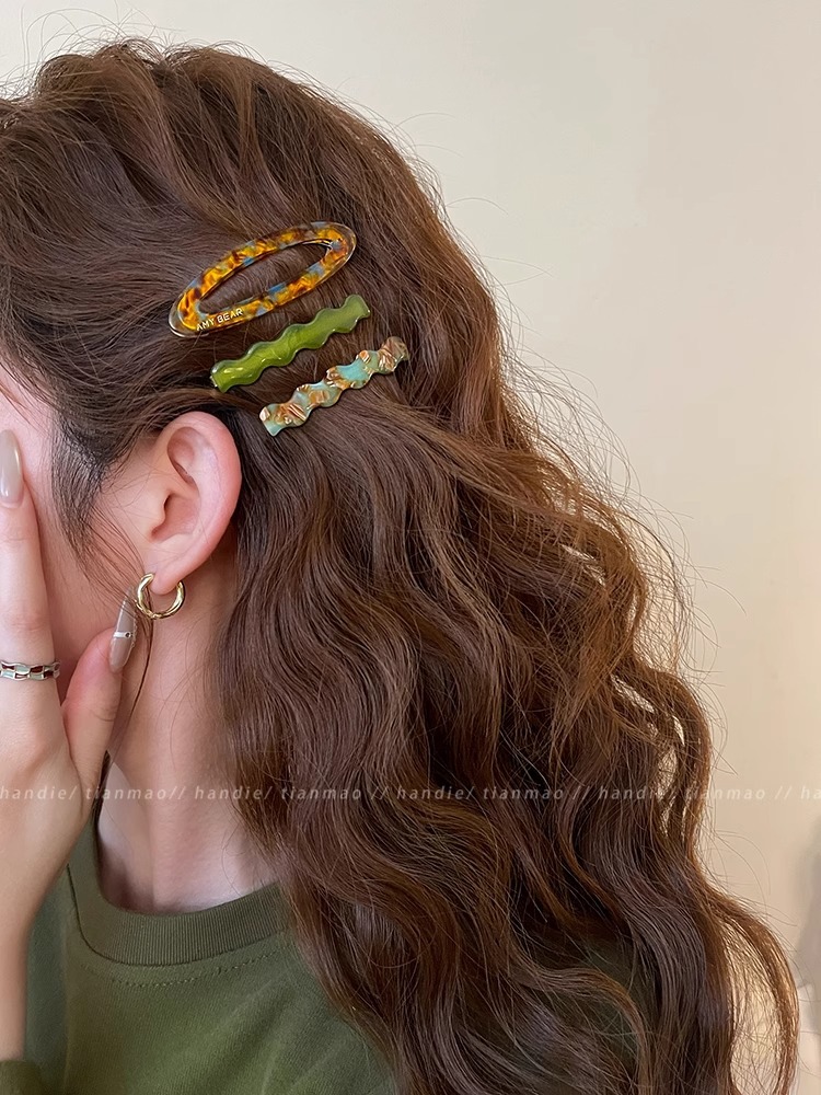 3件套复古醋酸发夹侧边夹2025新款碎发刘海夹前额bb夹子发卡头饰详情4