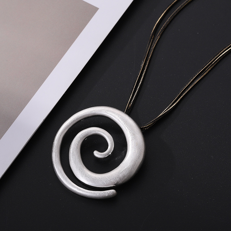 亚马逊新款吊坠几何爱心形高级长款速卖通女士时尚百搭毛衣链批发详情12